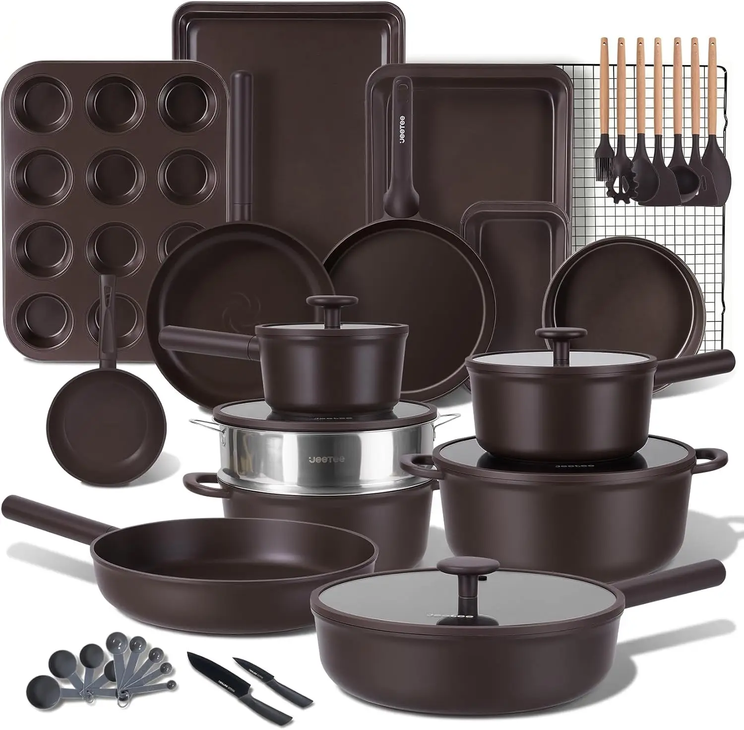 Home Cooking Cookbook - Set Panci dan Wajan Titanium 50-Potong
