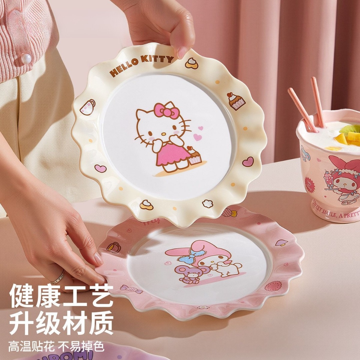Set Piring Keramik Kawaii Hell - Home Cooking Recipes ulasan dan harga