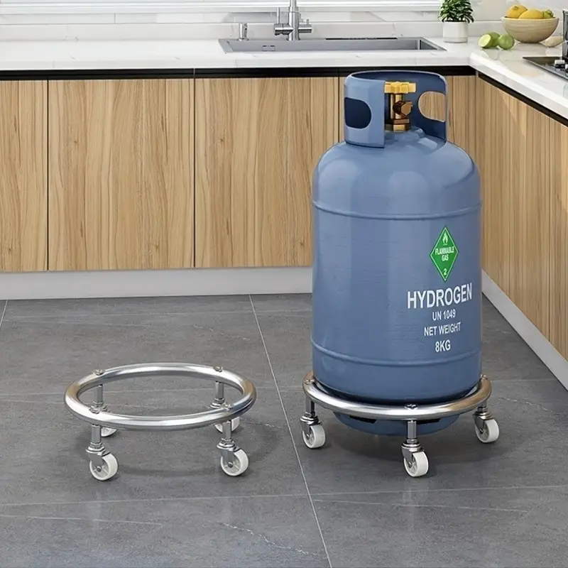 Rak Gas Portabel Beroda dengan - Home Cooking Gas ulasan dan harga